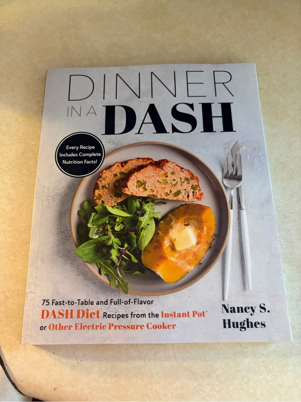 Dinner in a DASH DASH Diet Cookbook by - White Cover